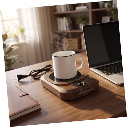 NOLITOY Coffee Mug Warmer with 4 Heat Settings and Timer Reservation, Electric Cup Heater for Coffee and Tea, Oversized Heating Panel with Intelligent LED Screen, Colorful Ambience Light, - Image 5