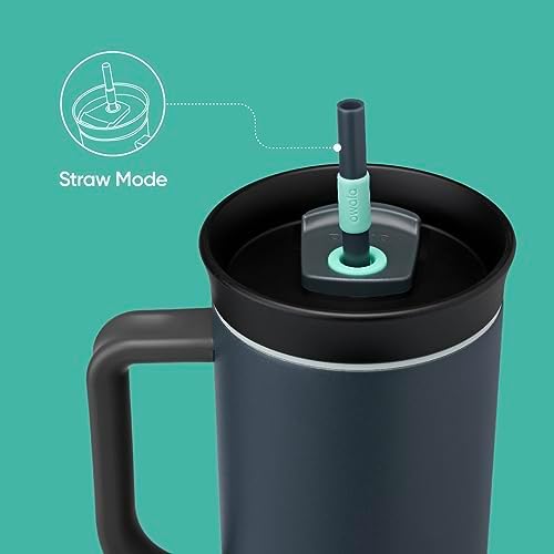 Owala Tumbler Stainless Steel Water Bottle 40 oz Foggy Tide - Image 4