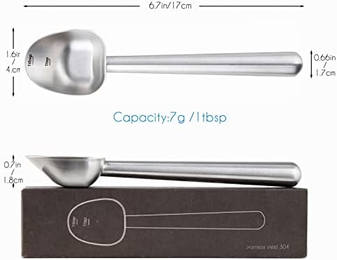 Easyworkz Gage Gooseneck Pour Over Coffee Kettle 20 oz with Thermometer Stainless Steel Hand Drip Coffee Pot, Silver, Bundled with Stainless Steel Long Hollow Handle Coffee Scoop,7g, Brushed Silver - Image 6