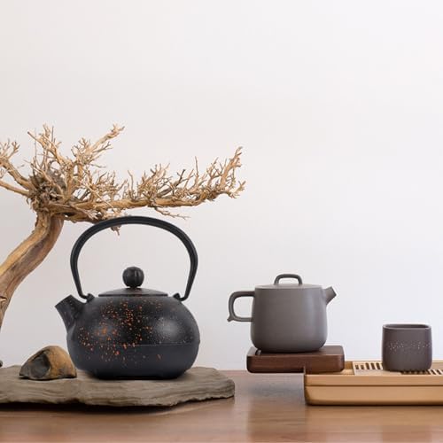 Vintage Tetsubin Cast Iron Teapot 0.4l Small Japanese Iron Tea Pot with Infuser and Handle for Home and Tearoom Use - Image 6