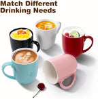 Large Ceramic Coffee Mugs Set of 6 16oz(475ml) Tea Cups Idea Gifts Pink - Image 7