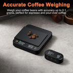 Digital Coffee Scale with Timer & Wireless Display, 3kg/0.1g Accurate Kitchen Scale for Espresso Pour Over Coffee, 5 Brewing Modes, Compact Design Compatible with Espresso Machines - Image 2