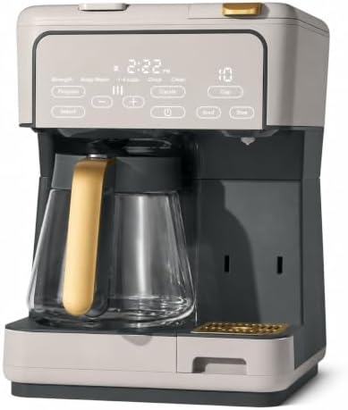 Multi-Brew Coffee Maker – 12-Cup Carafe & Single-Serve Pod or Grounds, Iced Coffee Mode, Programmable Touch Display, Includes Filters (PORCINI TAUPE) by Unknown