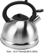 3L Capacity Stainless Steel Stove Top Tea Kettle Durable Thickened Flat Bottom Whistling Teapot Anti Hot Handle Hot Water Kettle - Image 2