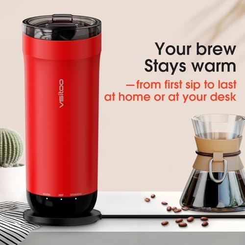 VSITOO S5 16oz Self Heating Travel Mug, Car & Desktop Charging Included - Image 3