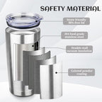 StarSpeed 6 Pack 20oz Stainless Steel Travel Coffee Tumbler,Silver - Image 4