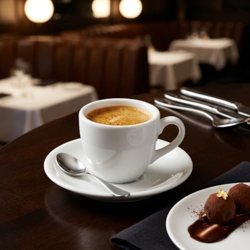 Tuxton China ALE-050 Demitasse Saucer, 5" Diameter, Round, Coupe,Microwave and Dishwasher Safe, Oven Proof, Fully Vitrified, TuxCare, Healthcare, Alaska/Colorado, Porcelain White, Pack of 36 - Image 2