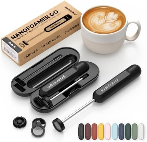 Subminimal NanoFoamer GO Rechargeable Handheld Milk Frother, Black by subminimal%E2%84%A2