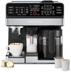 Chefman Coffee Maker Espresso Machine Combo, 8-in-1 Coffee Station with Automatic Milk Frother for Lattes, Cappuccinos, Macchiatos, 20-Bar Pump, 12-Cup Carafe & 3L Water Tank - Black by Chefman