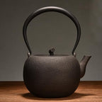 Cast Iron Teapot, Stovetop Safe Tea Kettle With handle, Asian Style Handmade Tea Pot For Home Camping Outdoor Use(1.2L, BlackP) by Unknown