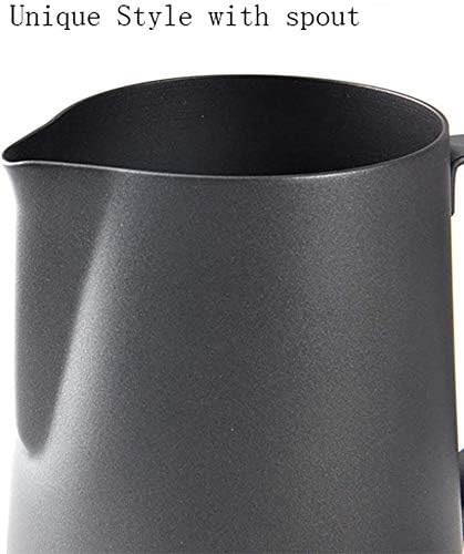 Milk Frothing Pitcher Coffee Milk Frother Cup Stainless Steel Creamer Pitcher, Cup Container For Serving Milk, Coffee Cream, Salad Dressing, Maple Syrup(350ML/11.83oz) - Image 5