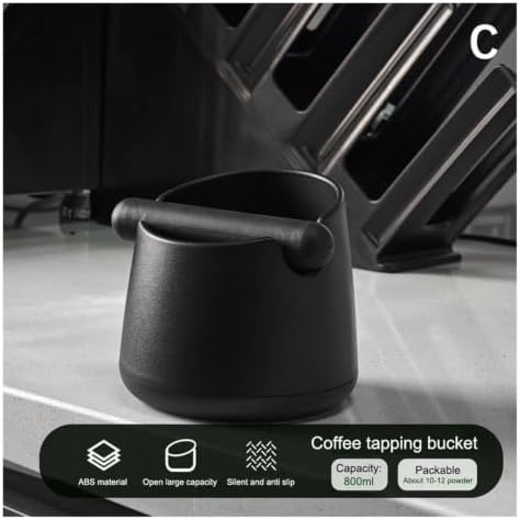 Espresso Coffee Knock Box, Anti Slip Dump Bin with Knock Bar - Image 2