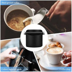 Baluue Stainless Steel Espresso Knock Box with Brush Ground Waste Bin - Image 6