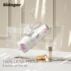 24 oz Ceramic Lined Insulated Stainless Steel Tumbler, Floral White - Image 3