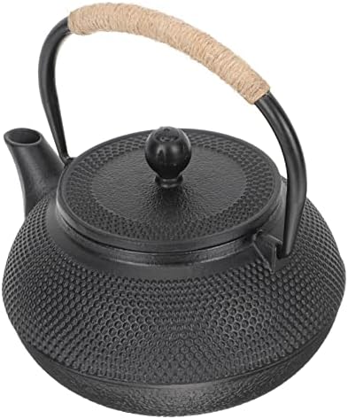 Mobestech 2pcs Japanese Cast Iron Teapot with Infuser Cast Iron Tea Pot for Home Use Retro Design Heat Retention Scald Handle for Loose Leaf Tea and Stovetop Brewing - Image 2