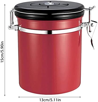 Coffee Bean Container 1500ml Stainless Steel Coffee Bean Sealed Tank Grains Storage Canister Jar Food Container Kitchen Accessories for Beans, Grounds, Tea, Sugar(Gold) - Image 5