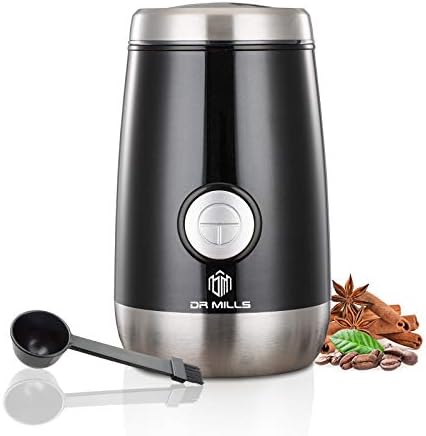 DR MILLS DM-7445 Coffee Grinder Electric,Spice and Herb Grinder, Blade & Cup Made with SUS304 Stainless Steel Food Grinders Electric by DRMILLS