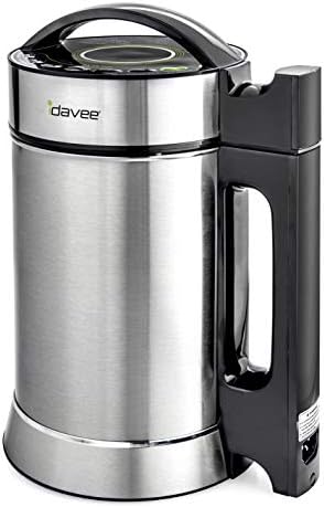 Brand - IAE15-1.9 Liter Automatic Hot Soy Milk (Almond, Rice, Quinoa Milk) Soup, Porridge & Cold Juice Maker - 2 Layer Stainless Steel - Recipe Booklet by Idavee