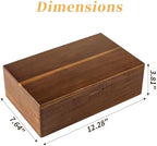 Acacia Wood Tea Bag Organizer with Compartments - Image 3