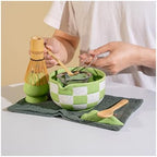 Matcha Set 7 Pcs Tea With Ceramic Bowl Spout Whisk(Orange) - Image 2