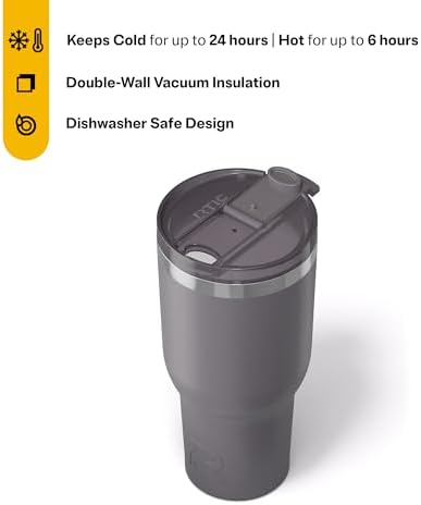 RTIC 40oz Essential Tumbler with Lid, Ceramic Lined, Graphite - Image 2