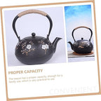 Iron Teapot Japanese Tetsubin Teapot Cast Iron Stovetop Kettle with Infuser Tea Pots for Loose Tea Glass Water Pitcher Vintage Teapot Stovetop Vintage Tea Pot Office Meta, - Image 6