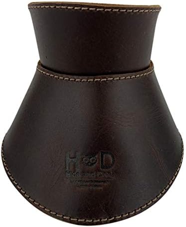 Hide & Drink, Pour Over Collar Compatible with Chemex 6-Cup Glass Handmade from Full Grain Leather - Bourbon Brown - Image 2