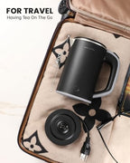 Small Kettle Electric, 0.8L Double Wall Portable Travel Kettle with 304 Stainless Steel, 600W Mini Hot Water Boiler with Auto Shut-off, Fast Boil, BPA-Free - Image 6