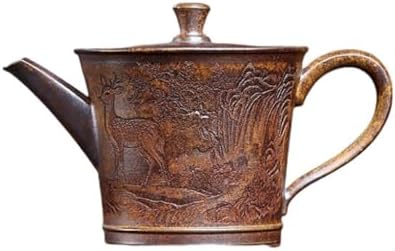 Tea Pots For Loose Tea Chinese Style Household Kung Fu Tea Set Vintage Ceramic Hand-carved Teapot Tea Infuser Pot by GKOKG