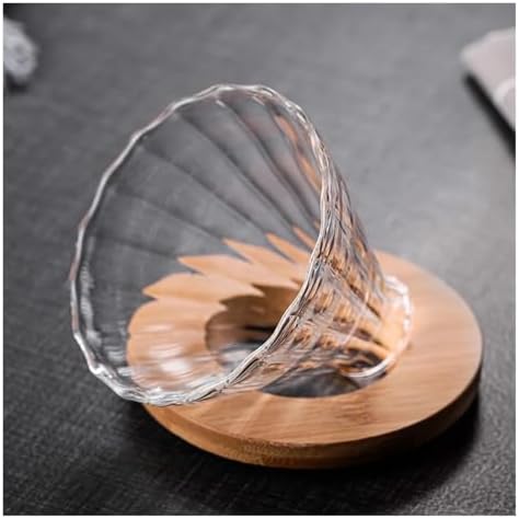 Genérico 1pcs Clear Manual Glass Coffee Dripper Reusable Cone Pour Over With Filter Home Maker - Image 2