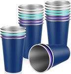 Mimorou 20 Pack 16 oz Stainless Steel Cups Metal Cup, Colorful by Mimorou
