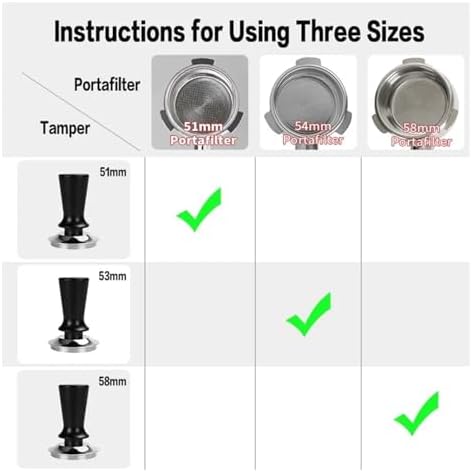 Coffee Tamper Constant Pressure 51MM 53MM 58MM Calibrated 30Lbs，Compatible With Delonghi，Compatible With Breville，Espresso Machine Accessories Barista Tools(Black 51mm Thread) - Image 6