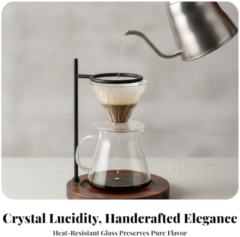 Solid Wood Pour over Coffee Maker Stand - Image 3