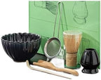 4/7Pcs Matcha Tea Set Bamboo Whisk Scoop Glass Bowl Traditional Indoor Handmade Tea-making Tools Kit(9) by Unknown