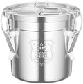 304 Stainless Steel Airtight Canister, 6L Canisters Container with Lids and Sturdy Locking Clamp,Bucket Food Storage Containers Airtight for Rice, Flour, Grain, Coffee Bean by Unknown