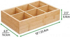 mDesign Bamboo Tea & Food Storage Organizer Container Box - Wooden Holder Case for Tea Bags, Coffee, Snacks, Sugar, Sweeteners, and Small Packets - Echo Collection - 2 Pack - Natural Wood - Image 6