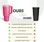OOD OniVerso 40 oz Stainless Steel Insulated Tumbler with Handle and Straw, Iced Coffee Cup Holder for Disposable Cups, Leak Proof Tumbler, Downtown Blush (Light Pink) - Image 4