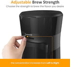 HEYNEMO Iced Coffee and Tea Maker with Reusable Coffee Filter and Portable 20oz Double Insulated Cups, Single Serve Machine for Home, Strength Control for Flavor, Black - Image 3