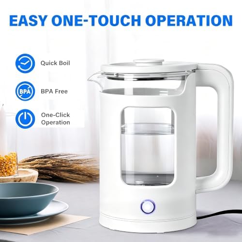 1.8L Electric Kettle for Tea and Coffee, White - Image 4