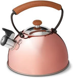 Pinky Up Hadley Stainless Steel Tea Kettle for Stovetop, Whistling Teapot, Ergonomic Handle, Fast Heating, Compatible with Gas, Electric, and Induction Stoves, 70 oz, Rose Gold - Image 5