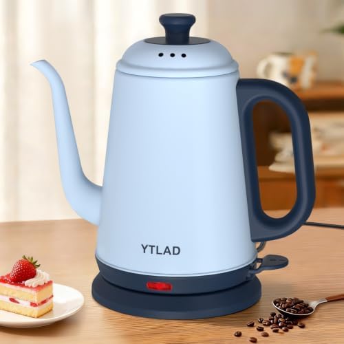 Gooseneck Electric Kettle 1L, 1000W, Pour-Over Coffee & Tea by YTLAD