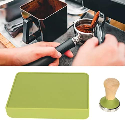 Wood Coffee Tamper Silicone Mat Set with Stainless Steel Base, Premium, for Beginners Baristas, 1 Set (51mm / 2.01in Tamper) - Image 7