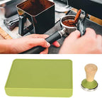 Wood Coffee Tamper Set with Silicone Mat and Stainless Steel Base for Home Baristas 570g 8.5x6.0in (58mm / 2.28in Tamper) - Image 7