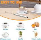 Stainless Steel Electric Milk Frother Handheld for Drink Mixer, Latte, Coffee, Foam and Cappuccino Maker - Image 5