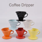 White V60 Ceramic Coffee Dripper,Single Cup Ceramic Coffee Dripper,Resuable Coffee Filter for Coffee,Travel,Camping ACMD11 - Image 3