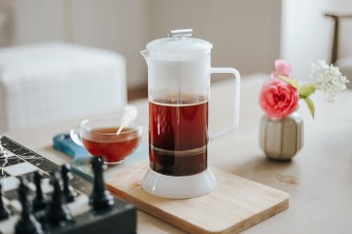 Teabloom Toulouse Borosilicate Glass Tea Press and Coffee Maker with No Plastic, 24-Ounce (700 mL) - Dusk Grey - Image 3