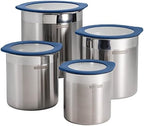 Tramontina 4-Pc Food Storage Containers with Silicone Lids - Blue by Tramontina