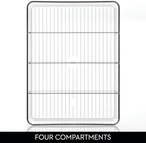 iDesign 4-Section Storage Bin, Clear - Image 4