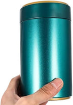 Airtight Tinplate Tea Canisters Set of 4, Loose Leaf Tea Storage Jars with Lids, Food-grade Metal Containers for Kitchen and Coffee Storage, Dark Green - Image 4