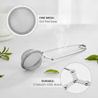 Stainless Steel Tea Ball Infuser with Fine Mesh Filter for Loose Leaf Tea, Reusable Spherical Strainer for Mugs and Teapots - Image 6
